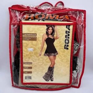 Roma Black and Leopard Costume Set